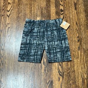 Black and Gray Patterned Bike Shorts NWT
